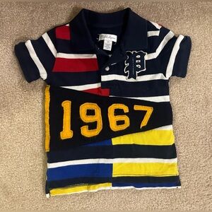 Boys Ralph Lauren, 1967 Pennant, Big “P” Patch, Striped, Color Block, Polo, 18M